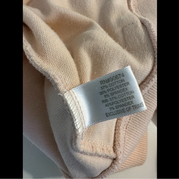 BOSTON PROPER Cold Shoulder Sweatshirt Cardigan Jacket Blouse Pink Chain Ruffle - Picture 10 of 12